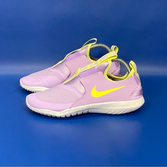NEW Nike Flex Runner Athletic Shoes GS Summit White Lilac - Picture 3 of 7